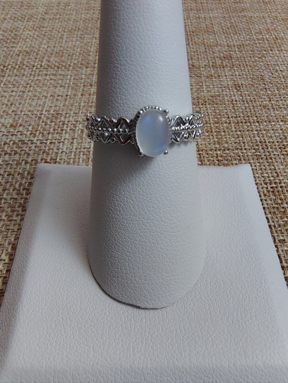 Moonstone Oval Adjustable Ring